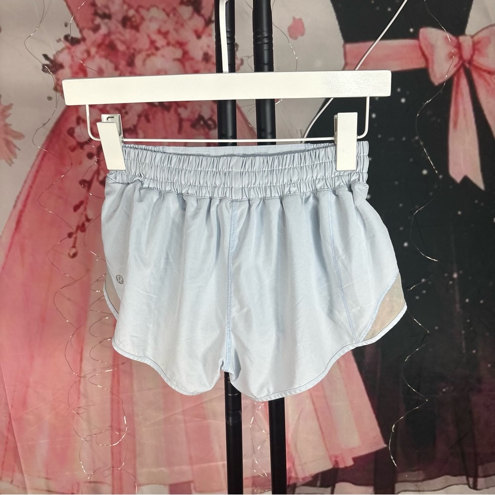 Light Blue Athletic Shorts with Interior Size Button Sz 4 regular - Picture 3 of 8